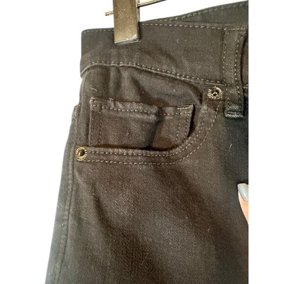 Express Black Ripped Stretch High Rise Leggings Skinny Jeans Women Sz 6 - Picture 7 of 12